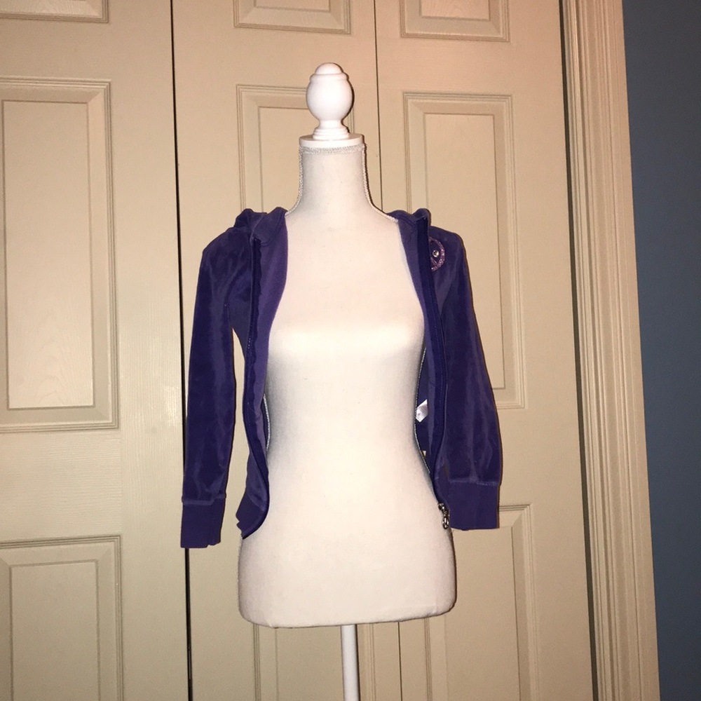 Purple zip up sweatshirt